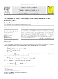 Boundary Value Problems for Systems That Are Not Strictly