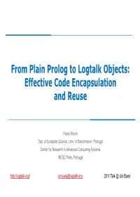 From Plain Prolog to Logtalk Objects: Effective Code Encapsulation and Reuse