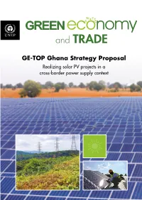 Ghana Strategy Proposal Realizing Solar PV Projects in a Cross-Border Power Supply Context Citation