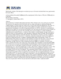 Mechanistic Studies of the Desorption Ionization