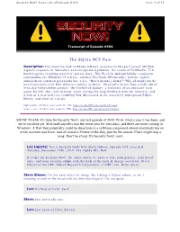 The Sqlite RCE Flaw