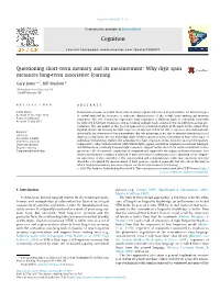Why Digit Span Measures Long-Term Associative Learning