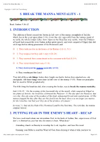 5. Break the Manna Mentality - 1 02/02/2007 08:25 PM