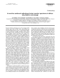 A Need for Continued Collecting of Avian Voucher Specimens in Africa: Why Blood Is Not Enough