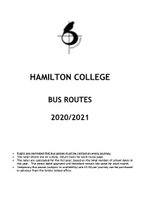 Bus Routes 2020/2021