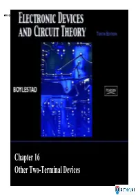 Chapter 16 Other Two-Terminal Devices 11 Other Twoother Two-Two---Terminalterminal Devicesterminal Devices