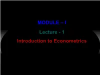 Econometric Theory
