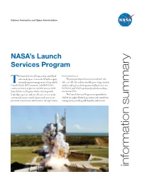Information Summary Assurance in Lieu of the Requirement for the Launch Service Provider Apollo Spacecraft to the Moon