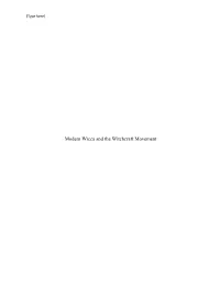 Modern Wicca and the Witchcraft Movement