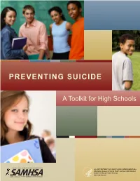 PREVENTING SUICIDE: a Toolkit for High Schools
