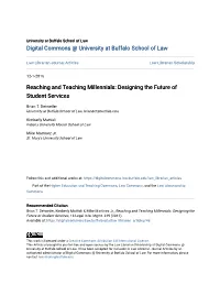 Reaching and Teaching Millennials: Designing the Future of Student Services