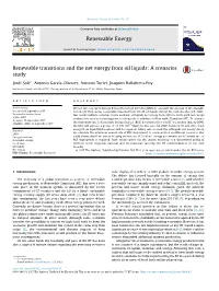 Renewable Transitions and the Net Energy from Oil Liquids: a Scenarios Study