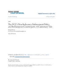 THE FCC's NEW INDECENCY ENFORCEMENT POLICY and ITS EUROPEAN COUNTERPARTS: a CAUTIONARY TALE
