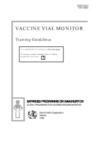 Vaccine Vial Monitor