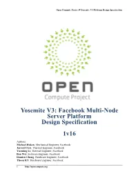 Yosemite V3: Facebook Multi-Node Server Platform Design Specification