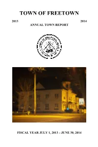 2013-2014 Freetown, Massachusetts Annual Report