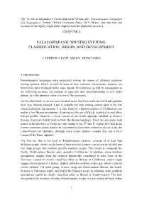 Palaeohispanic Writing Systems: Classification, Origin, and Development