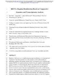 Regulon Identification Based on Comparative Genomics and Transcriptomics 475 Analysis 476 TF: Transcription Factors 477 TFBS: Transcriptional Factor Binding Site