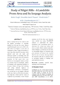 Study of Nilgiri Hills - a Landslide Prone Area and Its Seepage Analysis Mohit Chugh *, Shraddha Satish Thumsi ** , Vivek Keshri ***