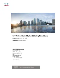 Tail-F Network Control System 3.3 Getting Started Guide