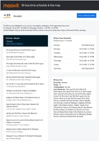 89 Bus Time Schedule & Line Route