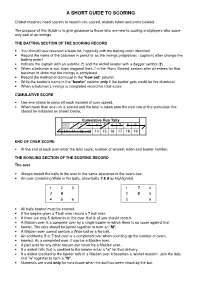 A Short Guide to Scoring