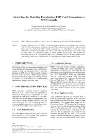 Attack Tree for Modelling Unauthorized EMV Card Transactions at POS Terminals