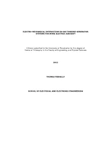 Electro-Mechanical Interaction in Gas Turbine-Generator Systems for More-Electric Aircraft
