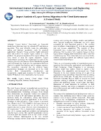 Impact Analysis of Legacy System Migration to the Cloud Environment: a Focused Study