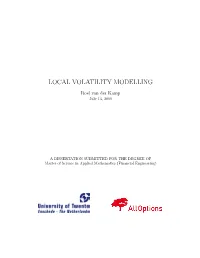 Local Volatility Modelling