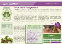 Newsletter Winter 2017 Edition from Our Chairperson the Winter Solstice (21St June) Has to Avoid Any Misunderstanding 2