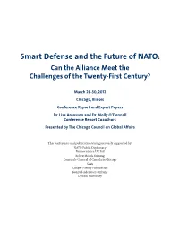 Smart Defense and the Future of NATO: Can the Alliance Meet the Challenges of the Twenty-First Century?