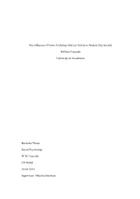 The Influence of Norm-Violating Abstract Artists in Modern Day Society William Caycedo University of Amsterdam Bachelor Thesis S