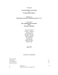 A Proposed Cost-Based Block Grant