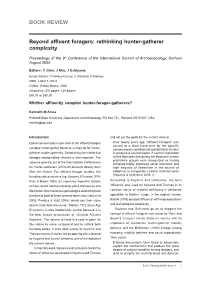 Beyond Affluent Foragers: Rethinking Hunter-Gatherer Complexity