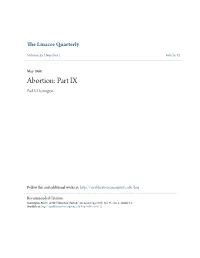 Abortion: Part IX Paul V