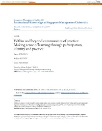 Making Sense of Learning Through Participation, Identity and Practice Karen HANDLEY