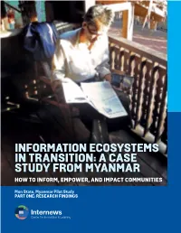 A Case Study from Myanmar How to Inform, Empower, and Impact Communities