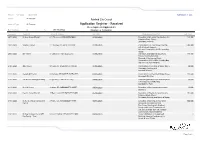 Application Register - Received Development Application Est