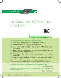 Dynamics of Competitive Strategy