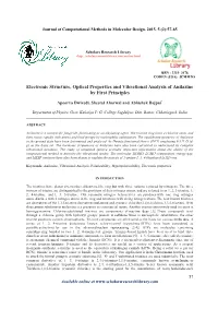 Electronic Structure, Optical Properties and Vibrational Analysis of Anilazine by First Principles
