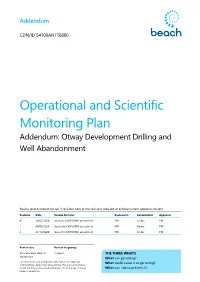 Operational and Scientific Monitoring Plan Addendum: Otway Development Drilling and Well Abandonment