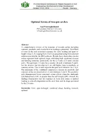 Optimal Forms of Two-Pin Arches