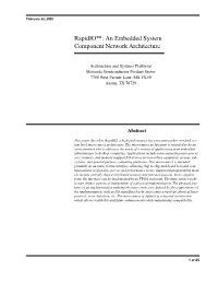 Rapidio™: an Embedded System Component Network Architecture