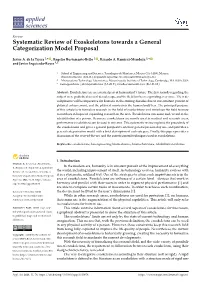 Systematic Review of Exoskeletons Towards a General Categorization Model Proposal
