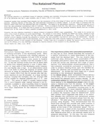 The Retained Placenta