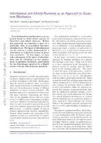Infinitesimal and Infinite Numbers As an Approach to Quantum Mechanics