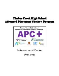 Timber Creek High School Advanced Placement Choice+ Program