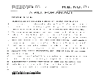 A Bill for an Act