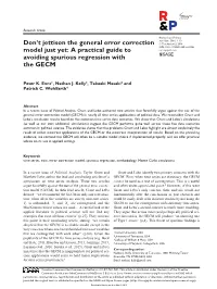 Don't Jettison the General Error Correction Model Just